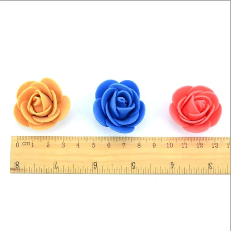 Handmade Multicolor Artificial Rose Head 3.5cm 500pc/bag Foam Rose