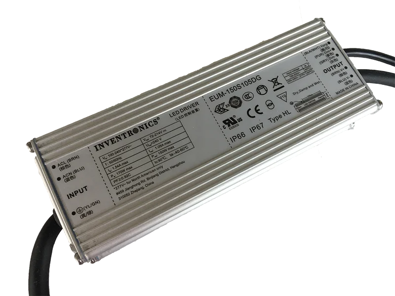 150 ватт 280-4200mA 2A 3A 4A 18 ~ 54Vdc 24V 30V 45V Вт 36В тормозной Inventronics EUM-150S420DG светодиодный