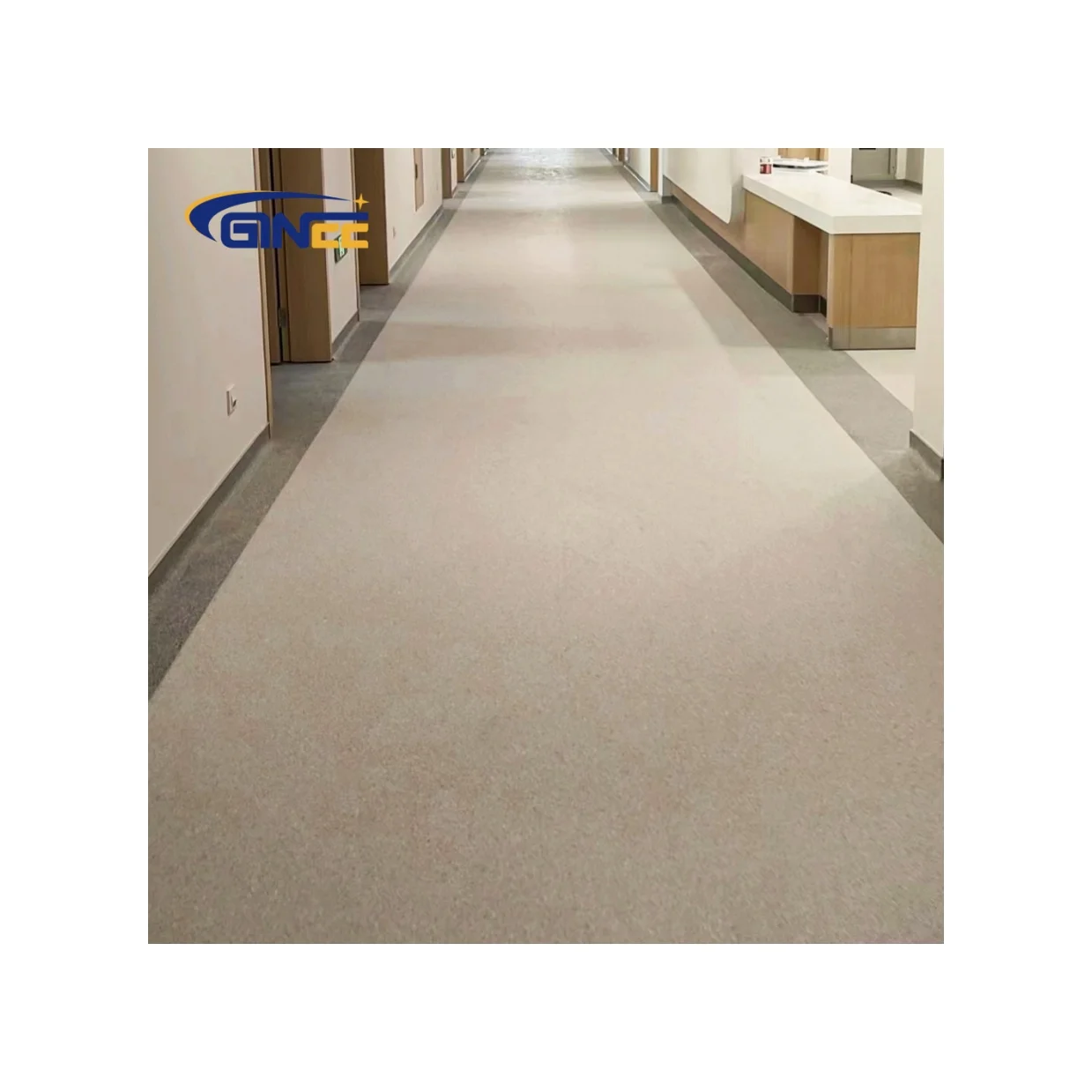 Ginee Medical Polyvinyl chloride  prevention Pvc Plastic floor Cheap Price Vinyl floor Indoor Plastic floor
