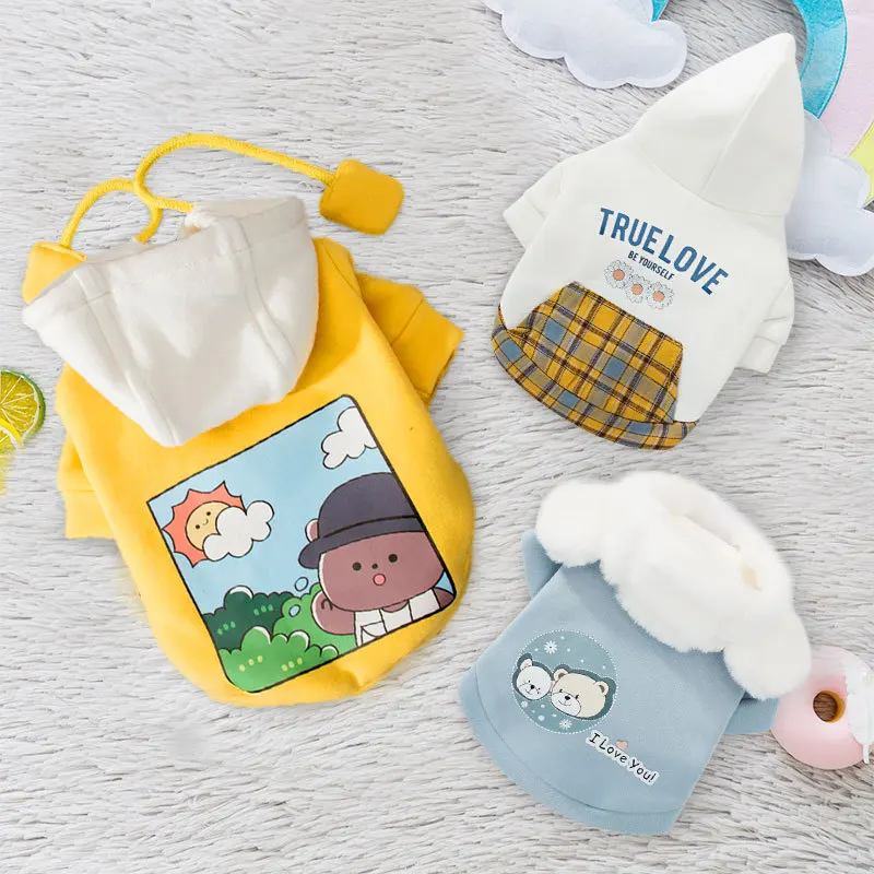 Colorful Skin-Friendly Fleece Dog Hoodie Sweater Dog Coat