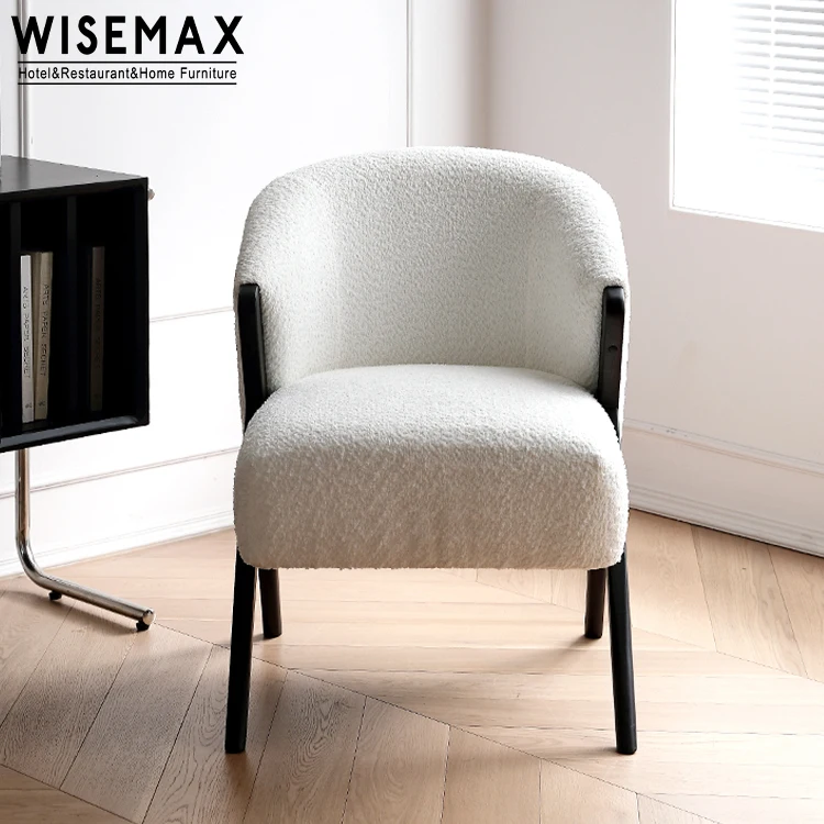 Оптовая продажа, высококачественный тканевый стул для отдыха в вестибюле отеля, деревянный декор, модный стул для отдыха