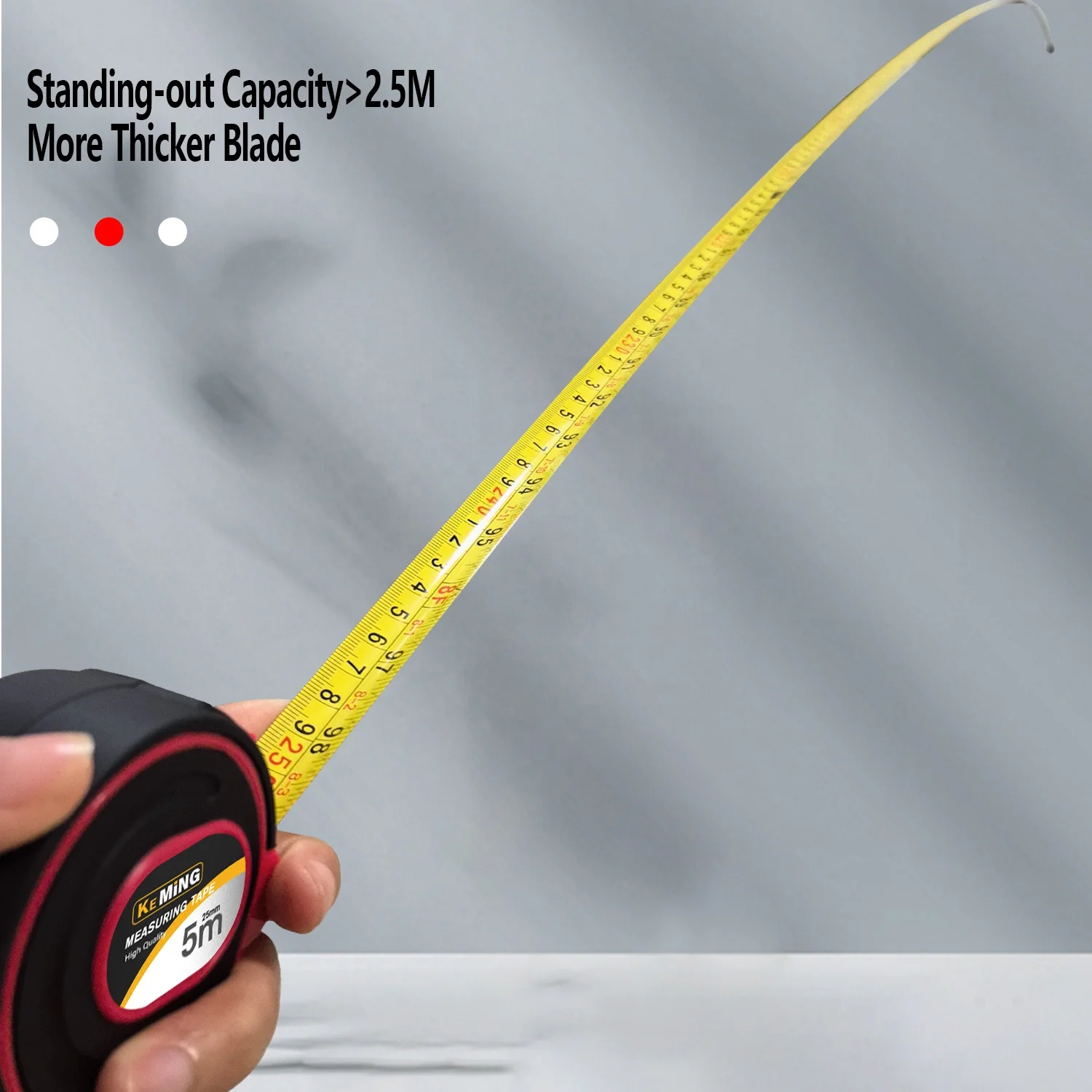 Factory new model rubber coat measuring tape double color small size steel 3m 5m 7.5m tape measure