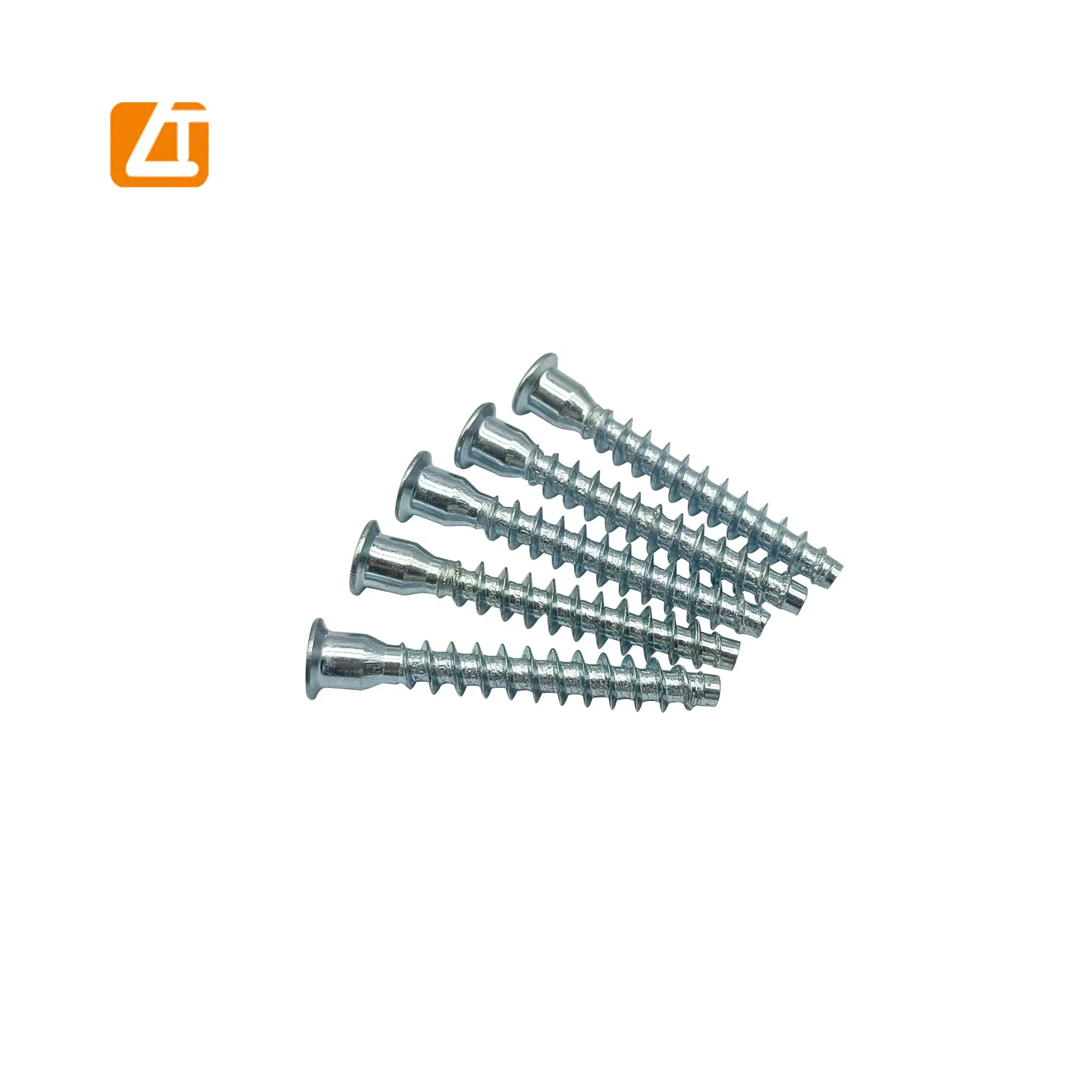 New arrival metal retainer furniture screws white zinc nickel plated for wooden furniture