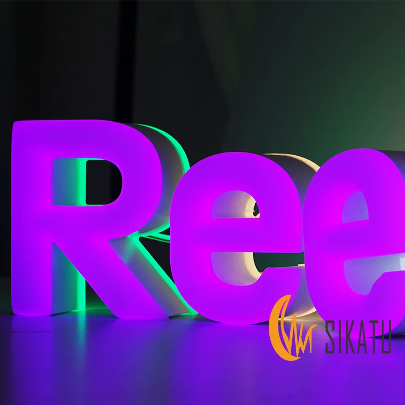 Customized Luxury Blue Light 3D LED Advertising Board Acrylic Business Logo Sign Home Park Malls DC AC Frontlit Backlit Channel