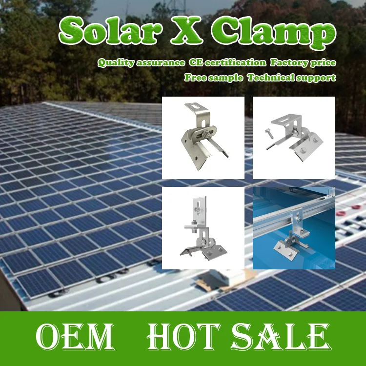 Panel Solar Roof Mounting Bracket Standing Seam Metal Roof Clamping PV Roof Mounting Structures