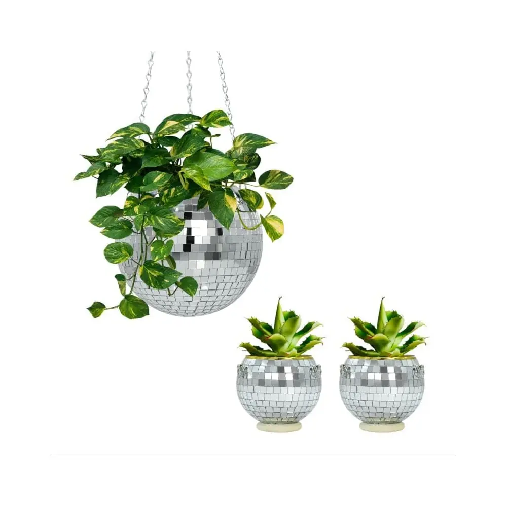 Garden Pots & Planters Holder Disco Ball Hanging Planter pots Decorative Flowers Pots Wedding Decoration  Home Decor