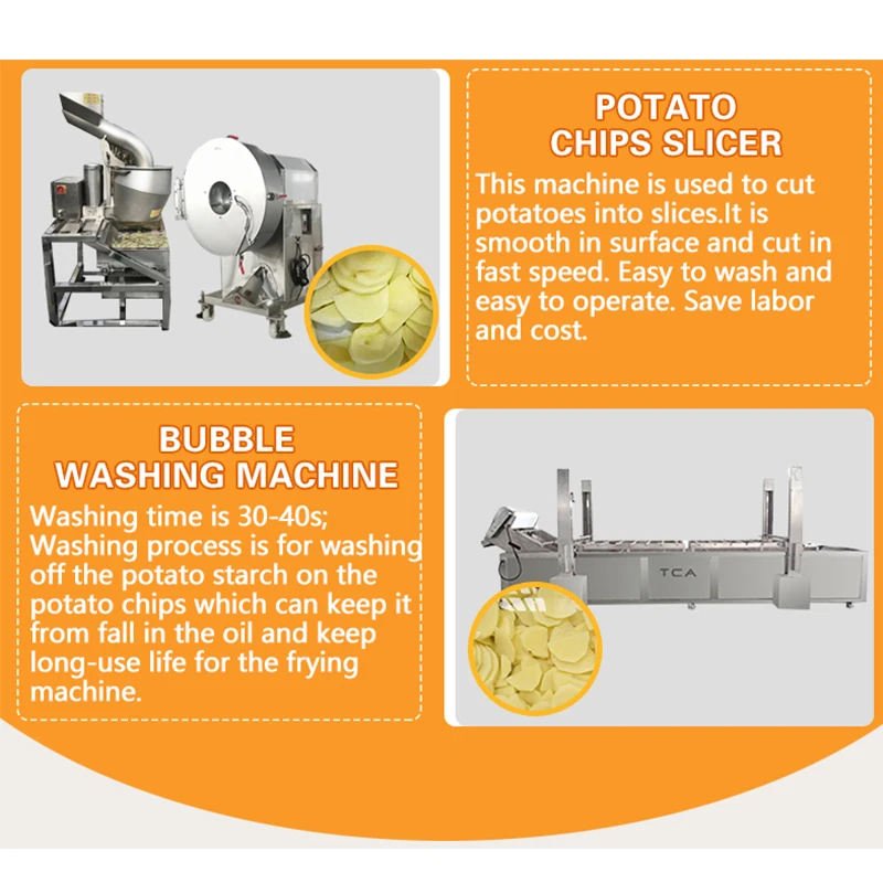 stainless steel longest mashed potatoes fried chip machine line removes oil from potato chips full automatic potato chips making