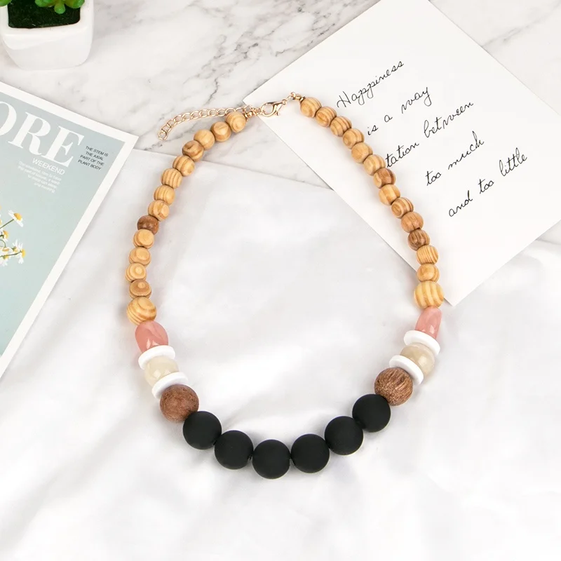 Custom Amber Rosary Beads Wooden Beads Resin Necklace Jewelry Plastic Beads Resin Necklace Jewelry
