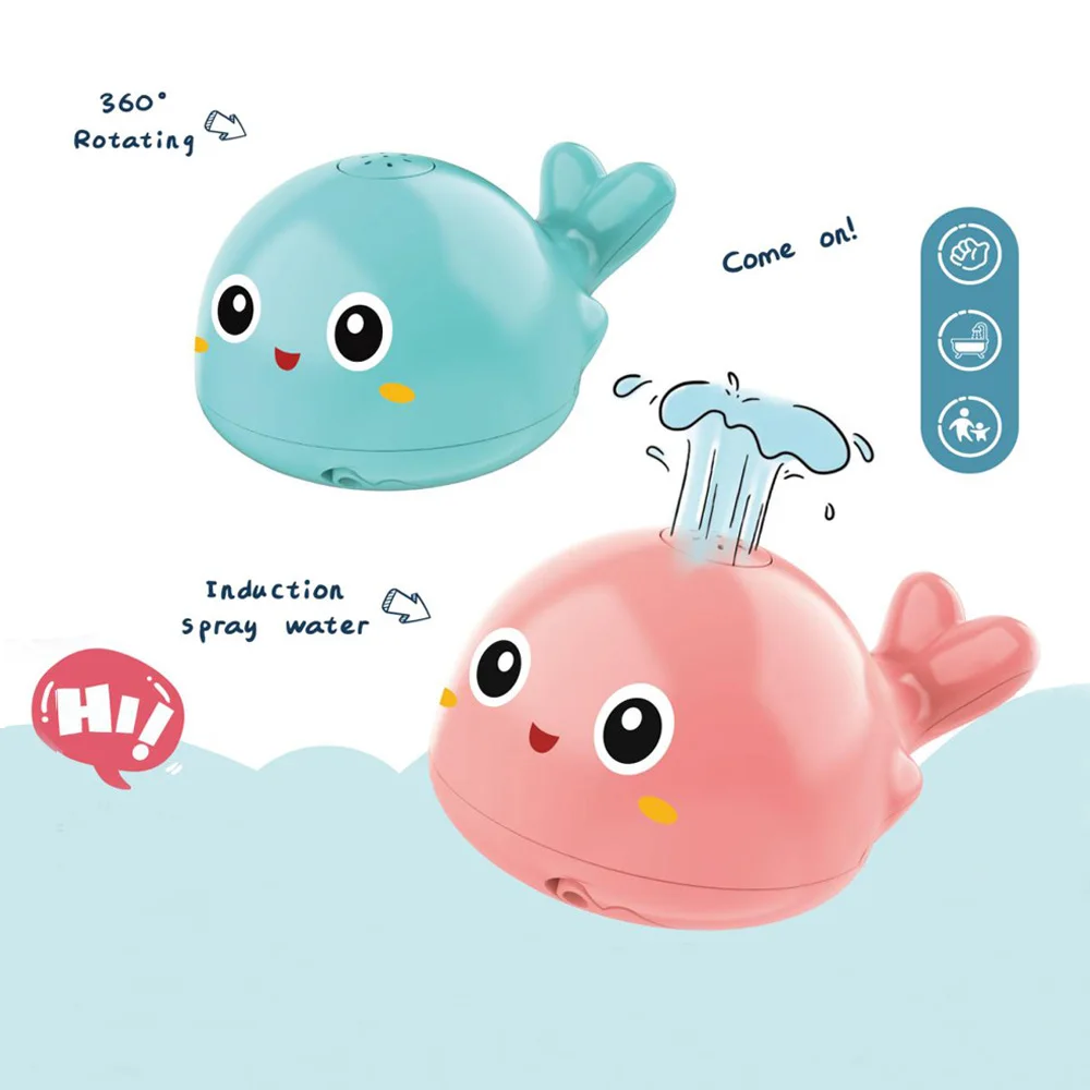 Manufacturer Price Cute Dolphin Shape Summer Water Toys Induction Water Spraying Interactive Play Outdoor Toys for Kids