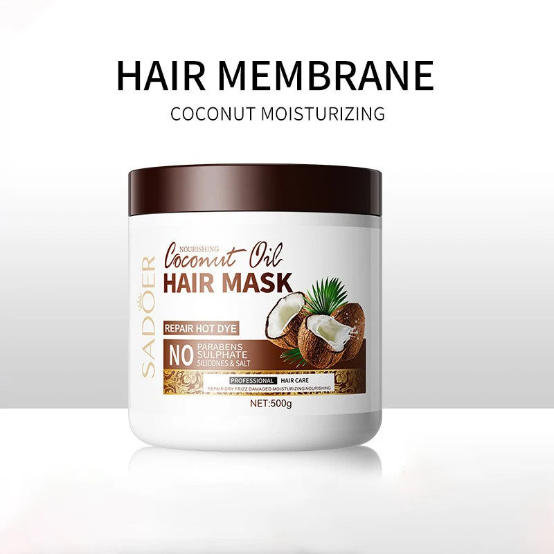 Wholesale Coconut Hair Mask Deep Conditioning and Thickening Coconut Oil Protein Keratin Treatment Hair Mask