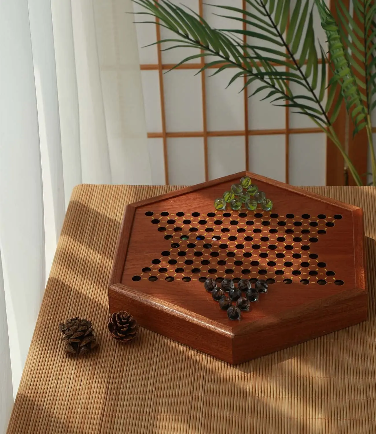 TALKING PET STARTER Checkers Set, Wooden, Built-in drawer for Marbles