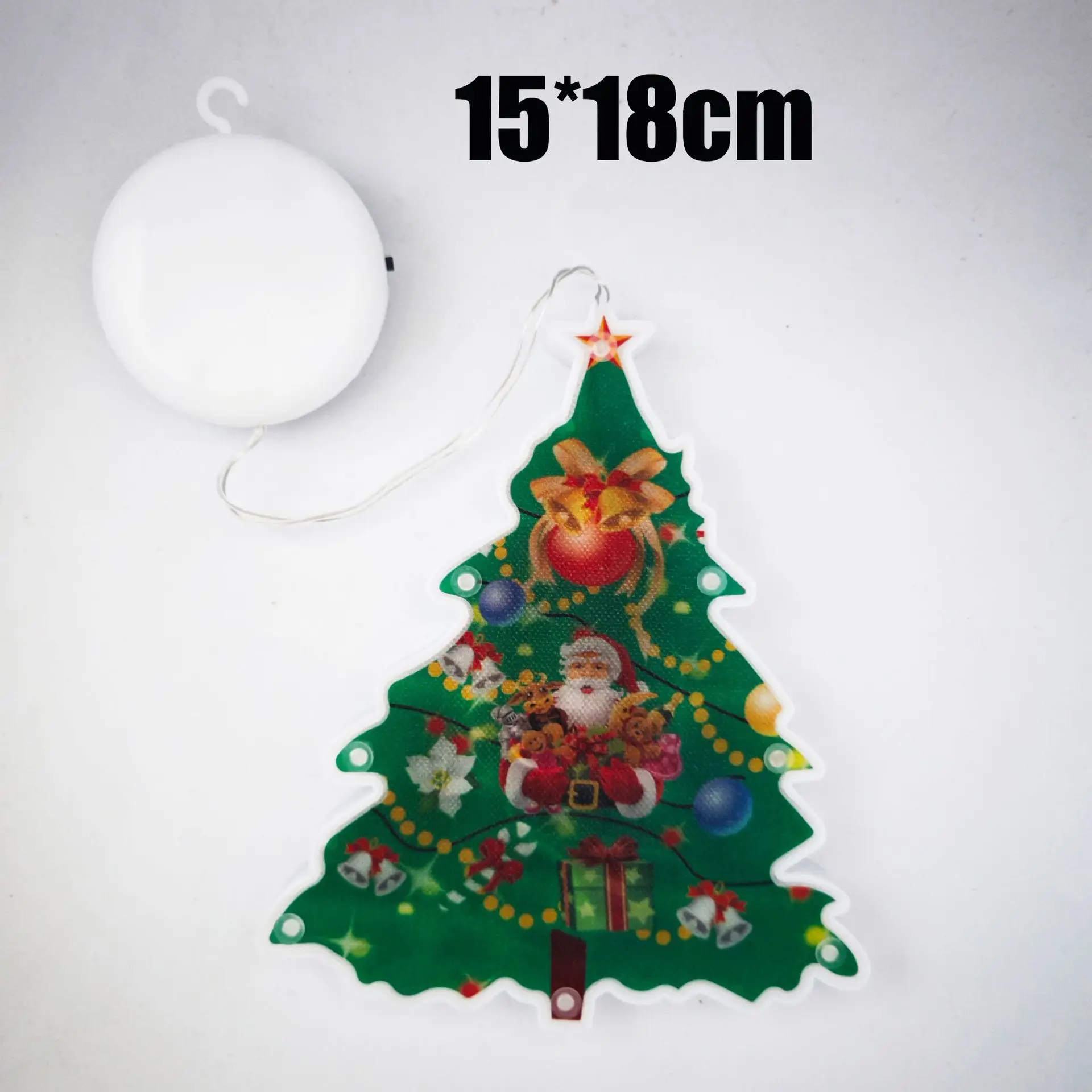 2024 Christmas LED Light String Window Shopping Mall Window Decoration Santa Claus Snowman Colorful Suction Cup Light