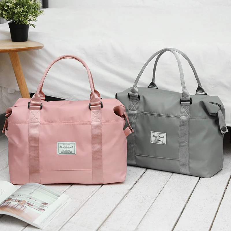 
Large Outdoor Cheap Gym Sport Bag Travel Bags Luggage Sneaker Pink Duffle Bag For Women 