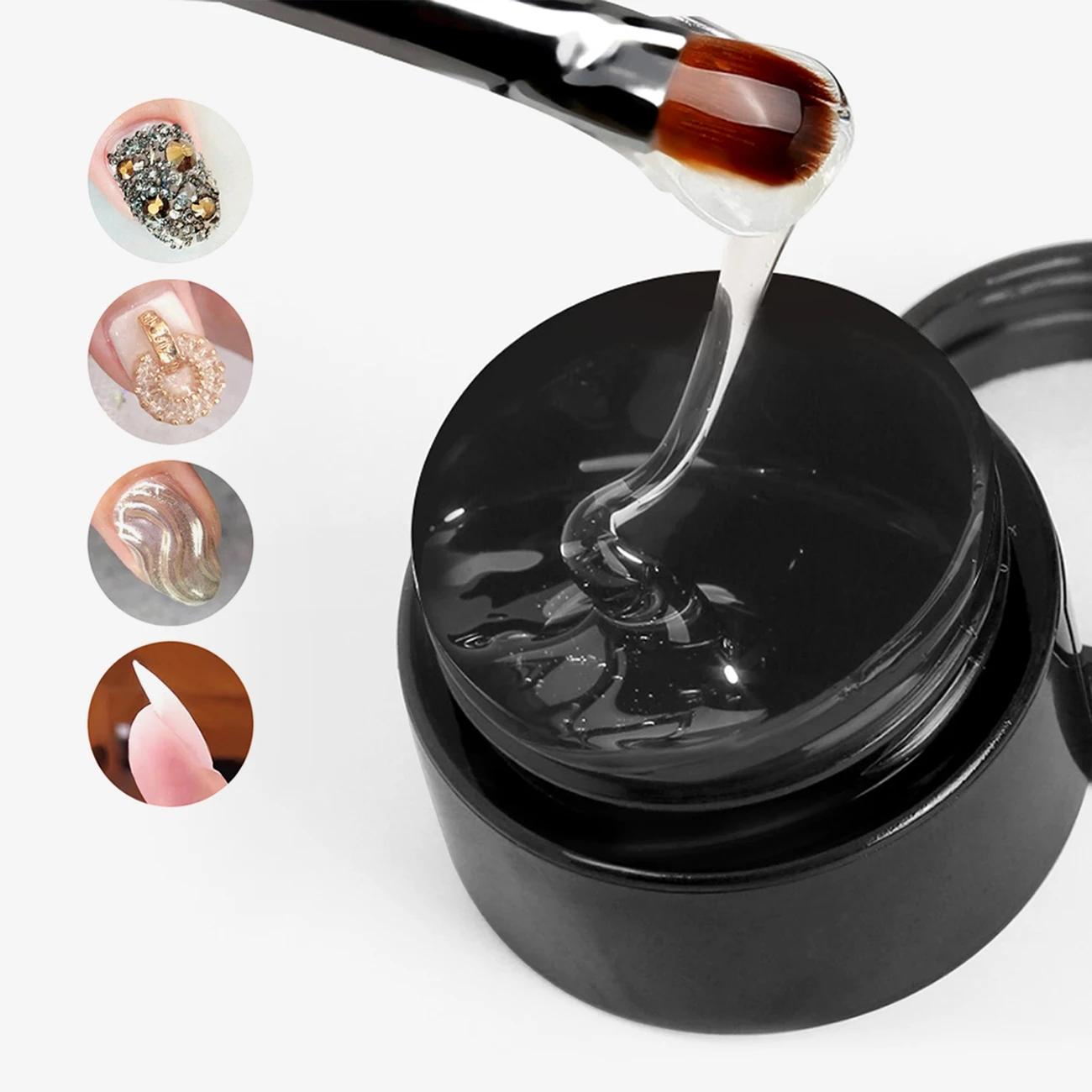 SCI rhinestones jewelry gel glue for acrylic nails liquid in bottle and solid in jar