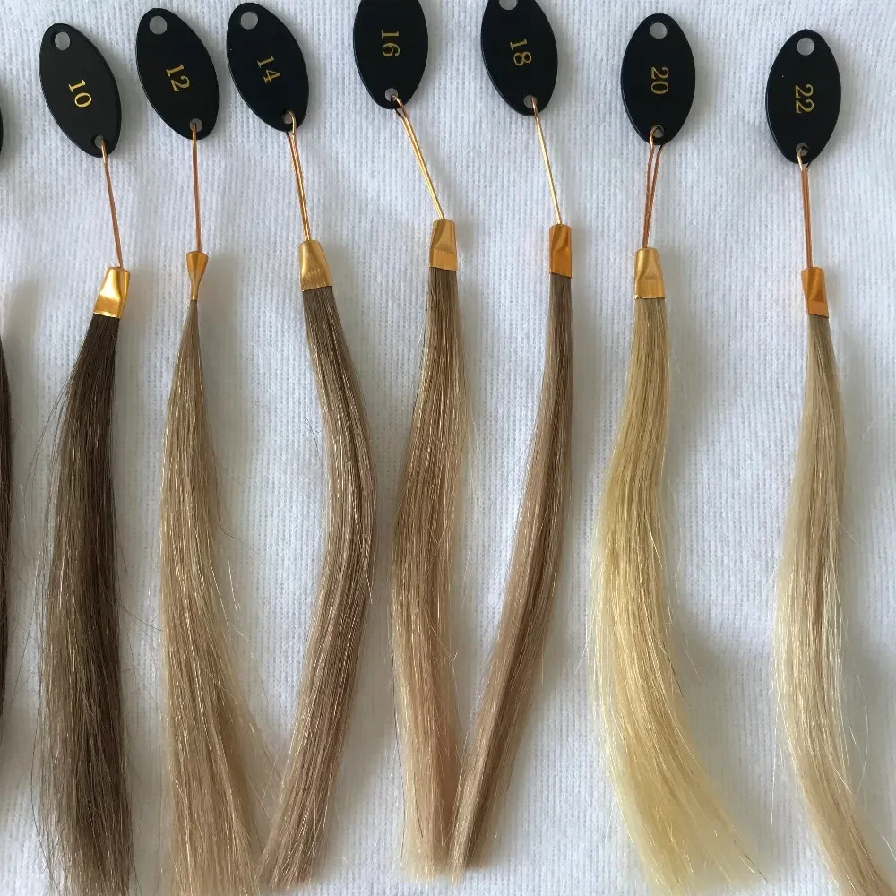 Wholesale color chart raw Human Hair Extensions Supplier Tag Ring Customized Color Ring Color Swatches