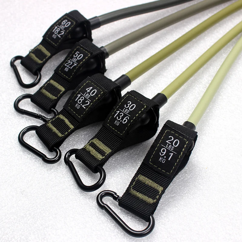 2022 new army green Heavy Duty  Resistance Band Set 150/200 LBS Workout expander 11 Pieces Pull Rope Pilates tube Suit