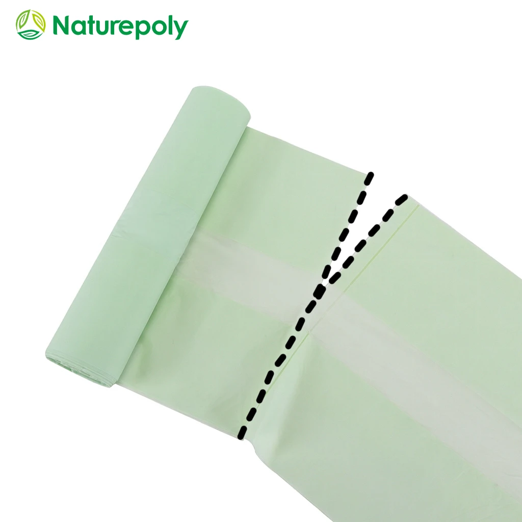 Eco-friendly Wholesale Compostable Biodegradable Plastic PLA Fruit Packaging  gusset Bag Shopping side guset bag on Roll