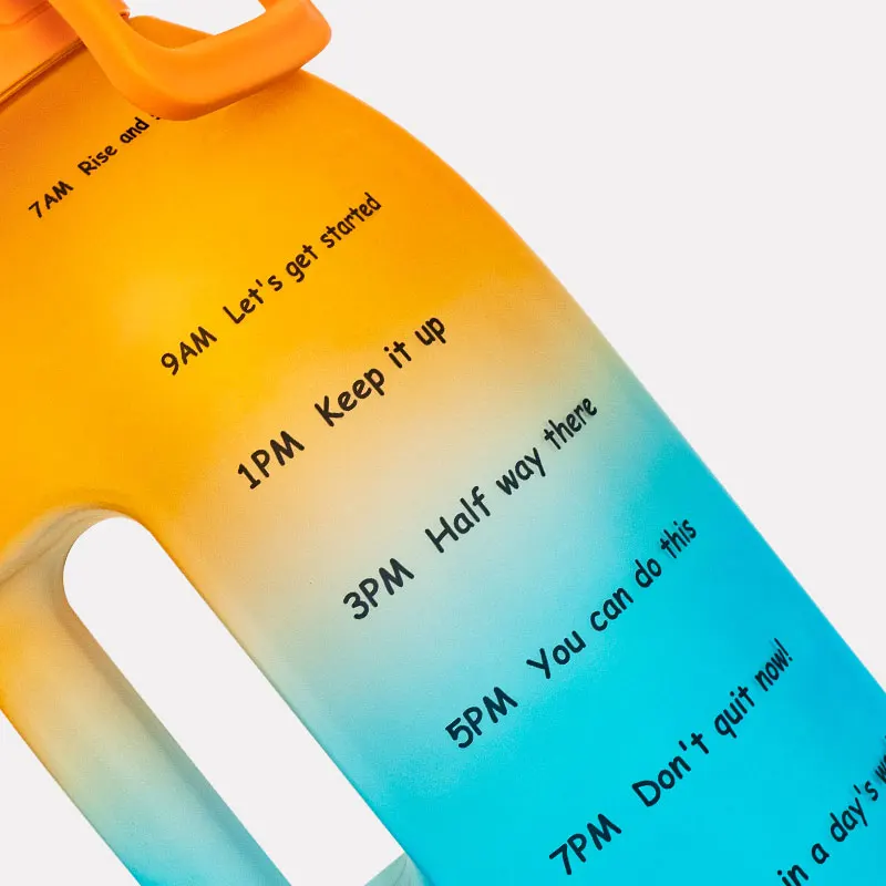 Bulk empty reusable motivational bpa free plastic  fitness gym sports 1 gallon bottle water jug