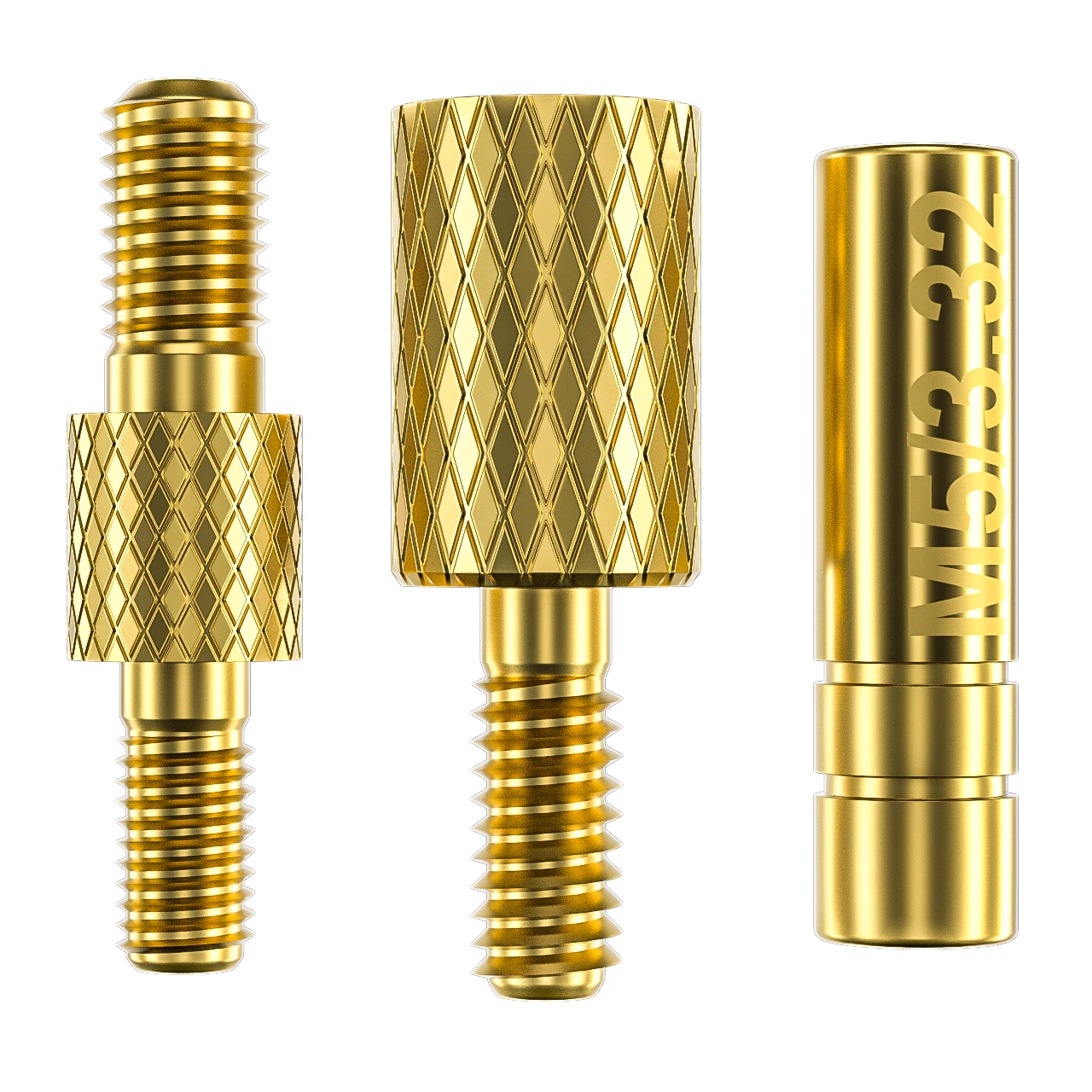 Connecting adapters for gun cleaning rod fitting brush in different nuts