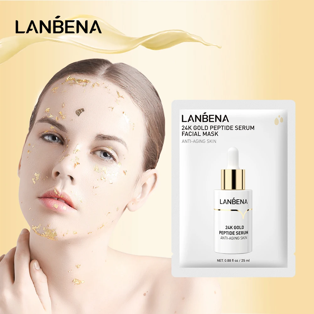 Lanbena Serum Facial Mask Whitening Face Masking Sheet Wrinkle Removing Anti Aging Acne Treatment Beauty Face Mask