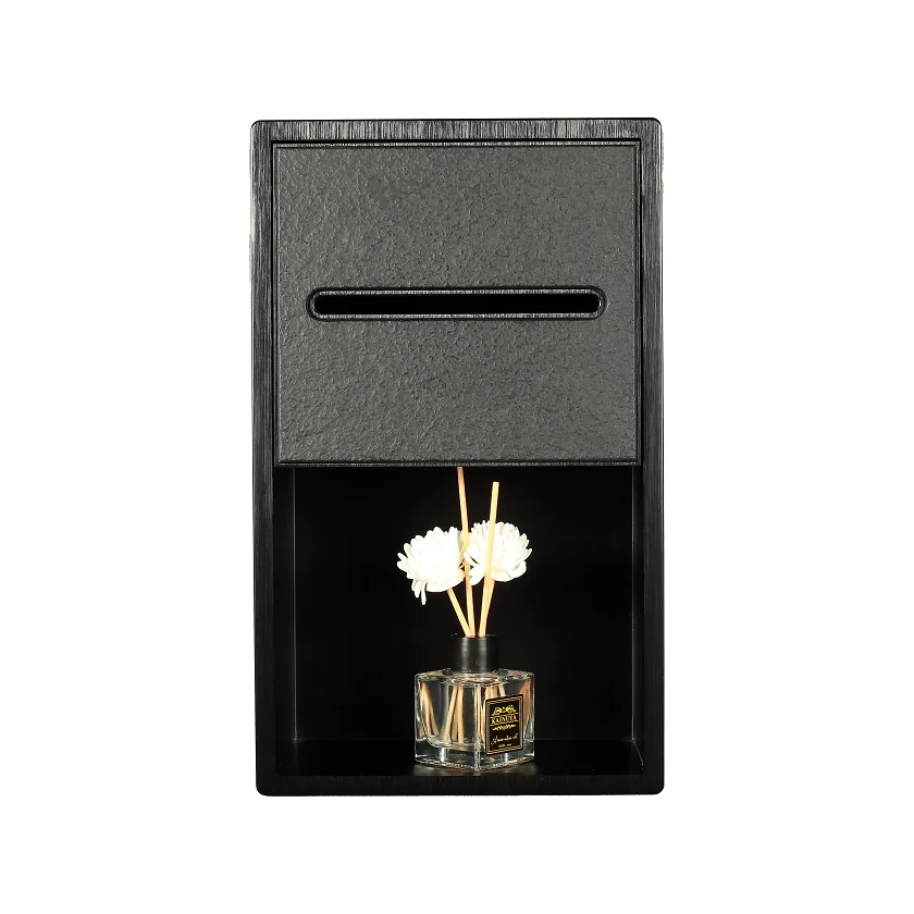 2-Tier Firestone Aluminum ABS Plastic Modern Tissue Box Toilet Paper Recessed Wall Niche Bathroom Mobile Phone Storage Shelf