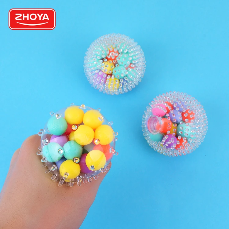Wholesale High Quality Rainbow Dna Squeeze Toys Tpr Ball Stress Relief Toys Ball Fidget Toys For Kids