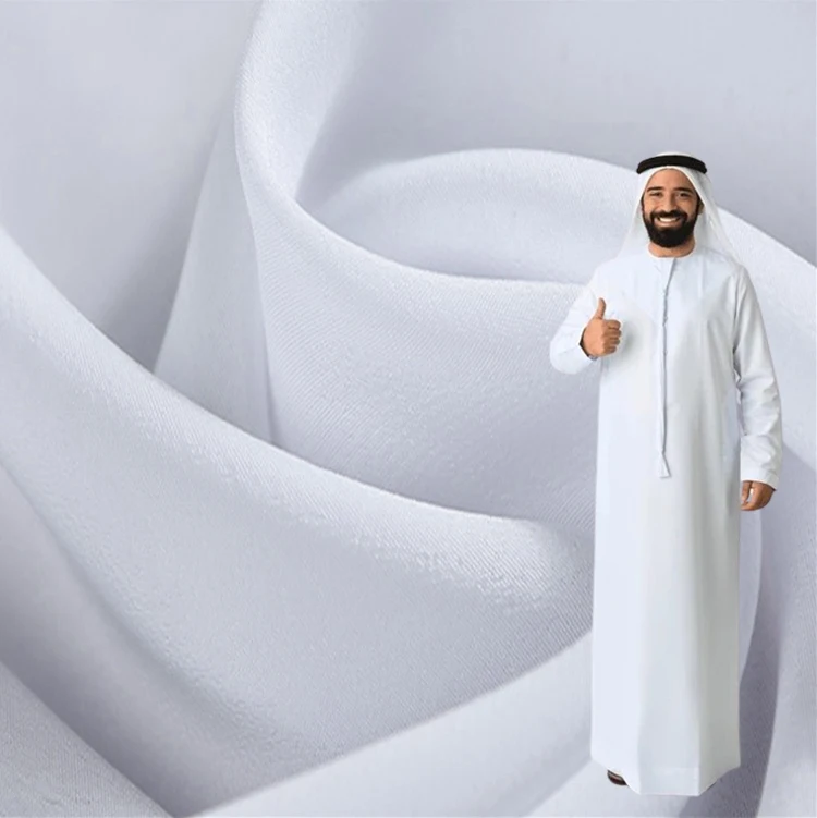 wholesale arabic thobe fabric free sample polyester koshibo crepe fabric galabia robe abaya fabric