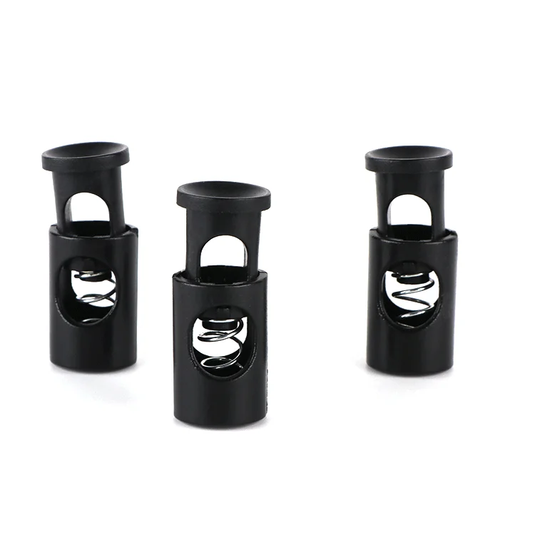 Custom Wholesale Heavy Duty Cord Locks Plastic Spring Fastener Elastic Cord Lock Stopper