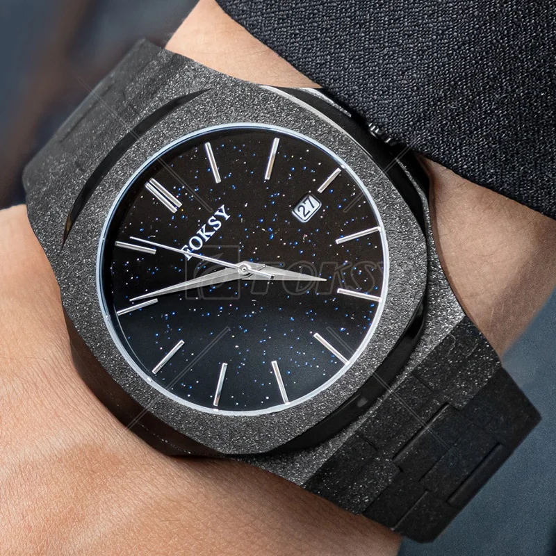 Hot New Fashion Trendy Slim Luxury Wrist Men Starry Sky Star Dust Watch