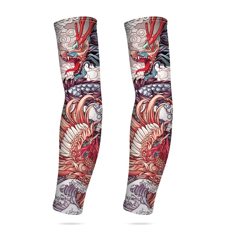 Outdoor National Sun Protection Gloves Ice Silk Tattoo Sleeve Thin Gloves Summer Uv Resistant Cool Breathable Mesh Driving Glove