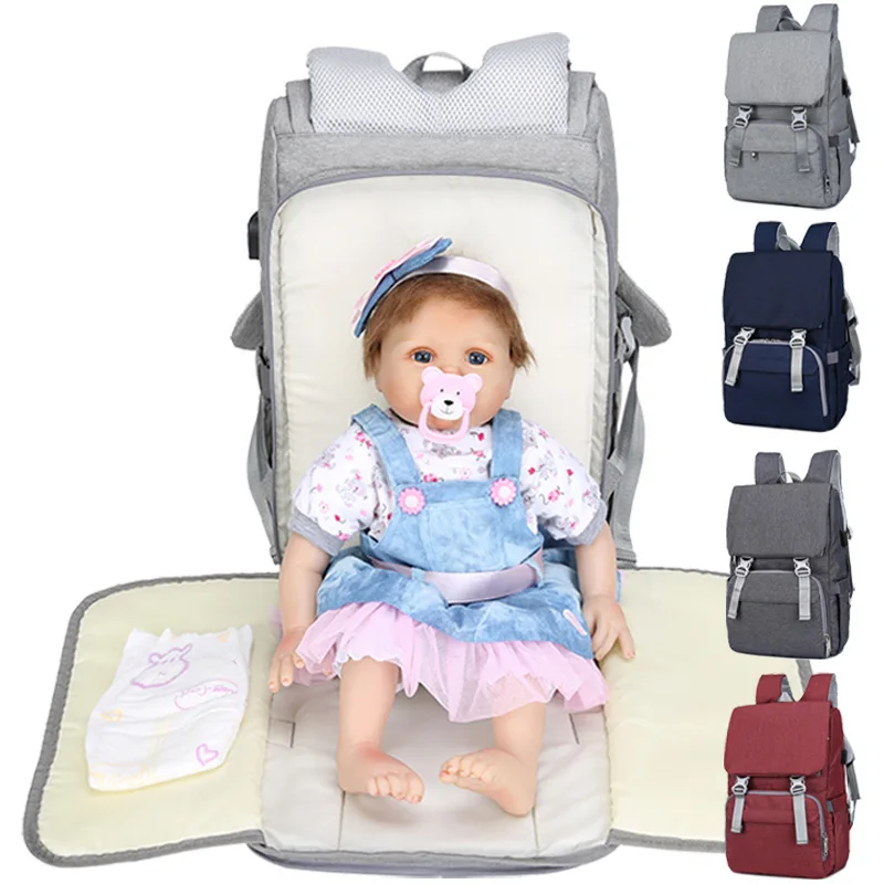 Таможня 3 в 1 Роскошные водонепроницаемые дорожные сумки для подгузников с длинным рукавом многофункциональная изменение куртка маленьких детей «Мама дорожный рюкзак