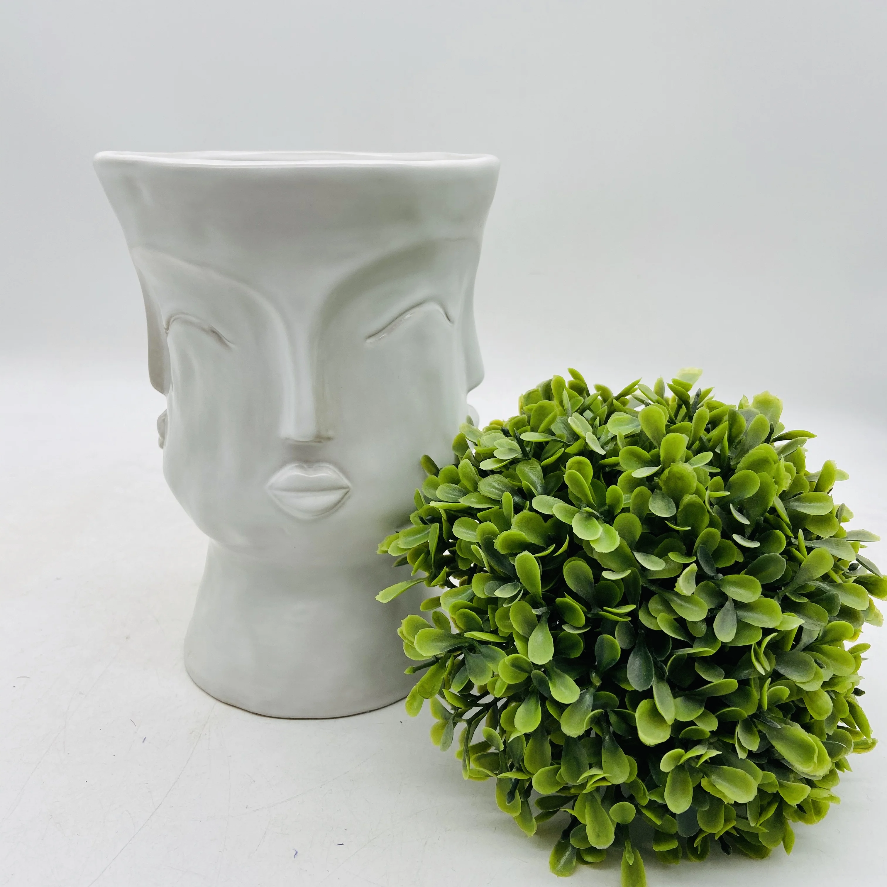 Ceramic Head Planter Human Face  Plant Pot decorative indoor flower pot