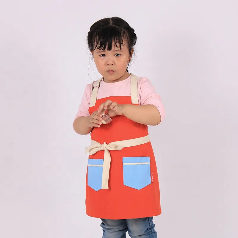 CHANGRONG Custom Personalized Canvas Children Painting Kids baking chef apron