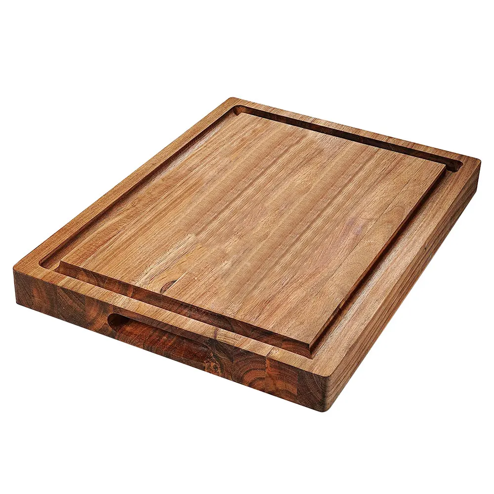 TAOTAOJU kitchenware custom multi-functional chopping board with food trough cheese board thickened acacia wood cutting board