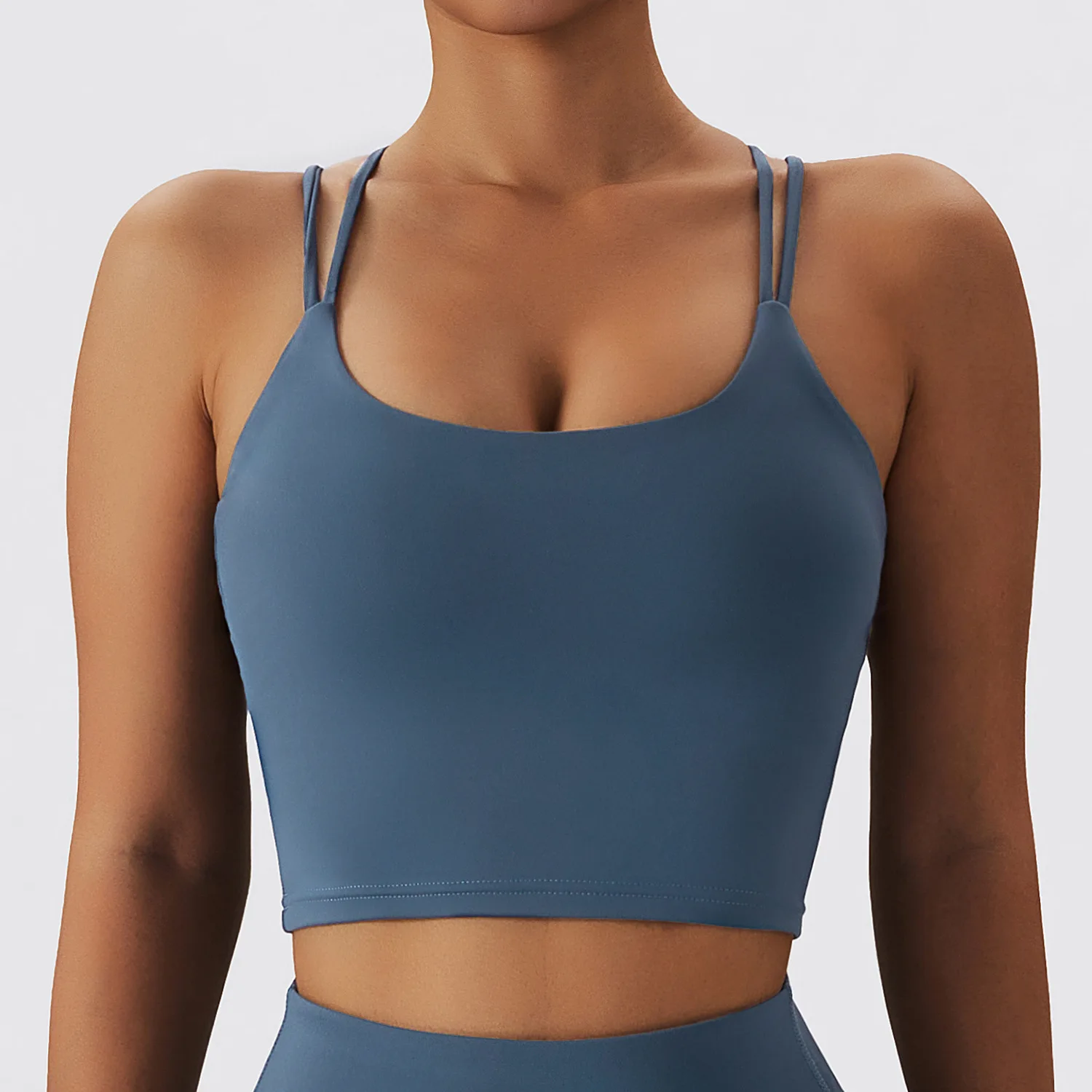 Winter Warm Sports Underwear Beauty Back Plush Thick Yoga Bra Top Running Nude Fitness Vest