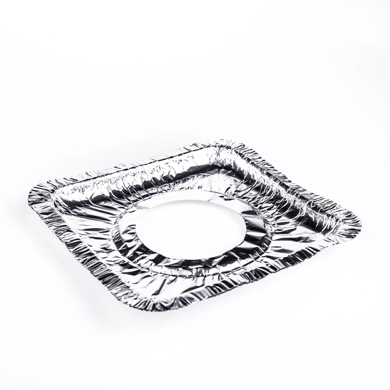 Heavy duty wholesale America Japan kitchen use disposable cooking burner gas stove burner cover square aluminum foil bib liner