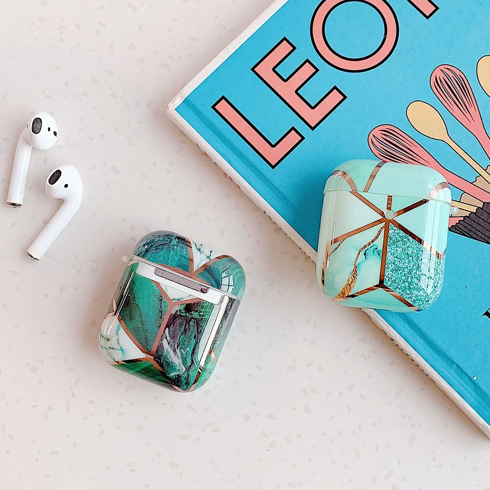 Гальванический мраморный чехол для наушников AirPods Pro милые розовые мягкие защитные чехлы с цветами AirPod Air