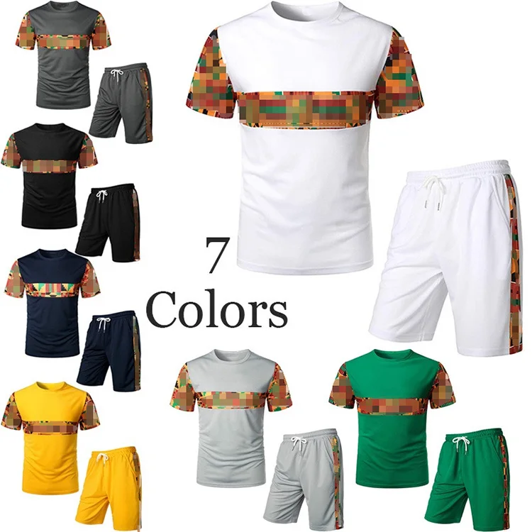Ethnic African Style Brand Mens Clothing Casual Pants Short Fasion Shirts Sets