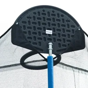 Home & park trampolines. Child-friendly, large & commercial. With safety nets. Bouncing beds, some with basketball hoops.