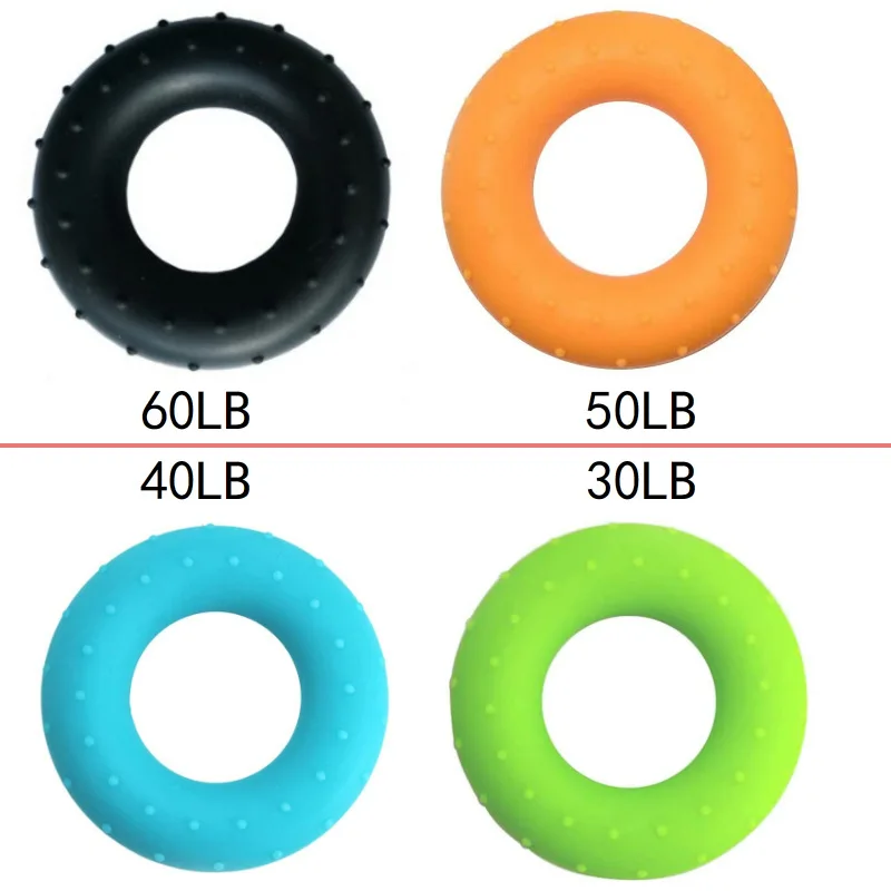 
Silicone Grip Device Muscle Strength Hand Grip Exercise O-shaped Particle Finger Trainer 