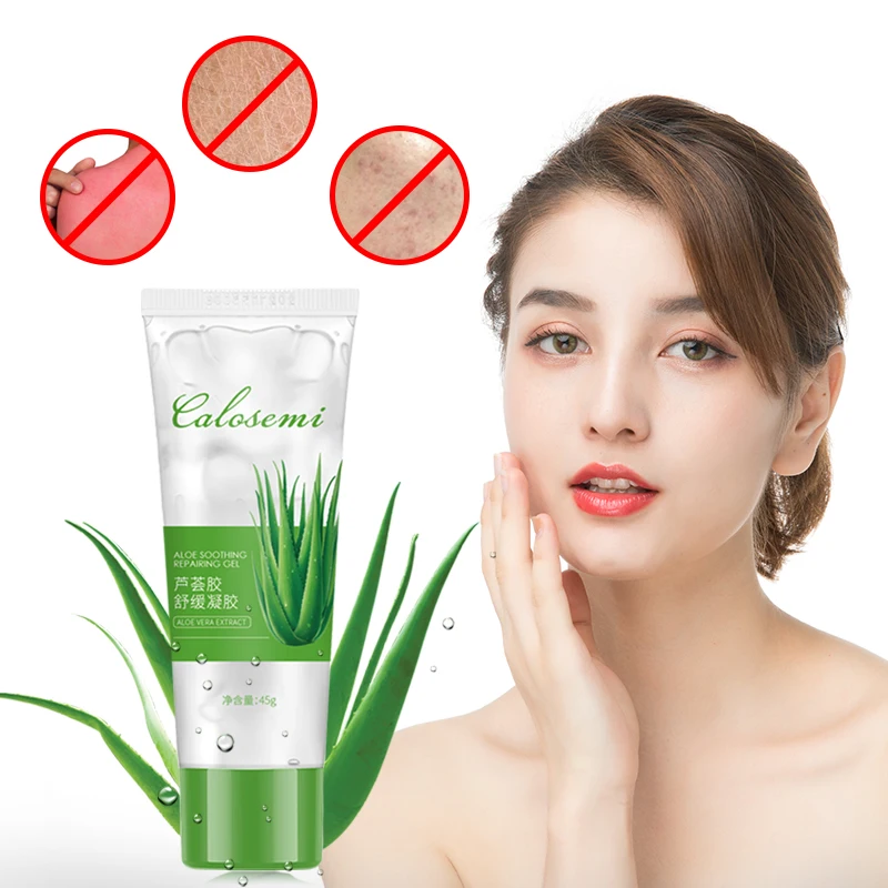 
75g 100% Pure Natural Organic Aloe Vera Gel Korean moisturizing facial aloe vera gel 