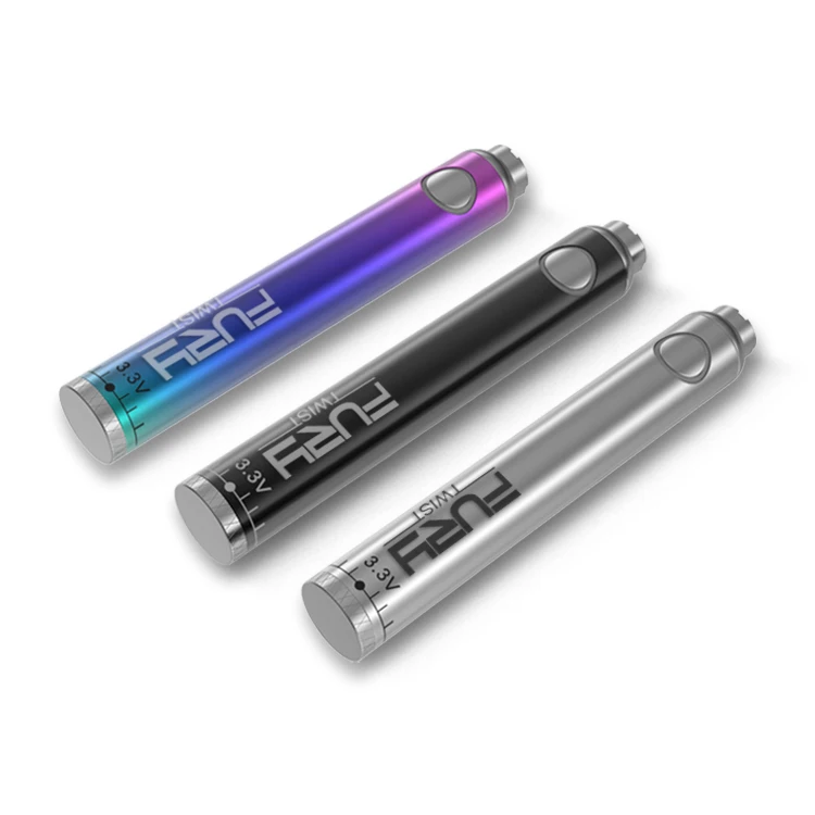 Custom logo vaporizer pen 400mah adjustable voltage bottom twisted 510 cbd vape battery kit