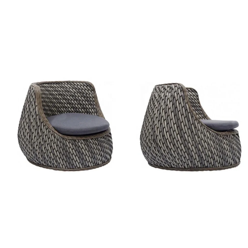 Outdoor courtyard garden rattan sofa outdoor villa leisure open-air sun room rattan chair terrace balcony rattan singel sofa