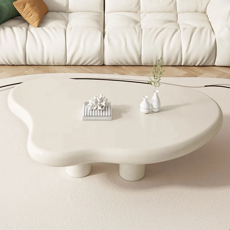 Cream Style Cloud Shape Coffee Table Living Room Small Apartment Simple Modern Irregular CoffeeTable