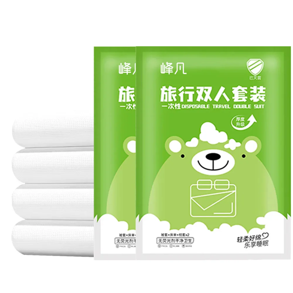 Hotel Nonwoven Travel Disposable Bedding Bed Sheet Cover Set Disposable Bed Sheet for Traveling