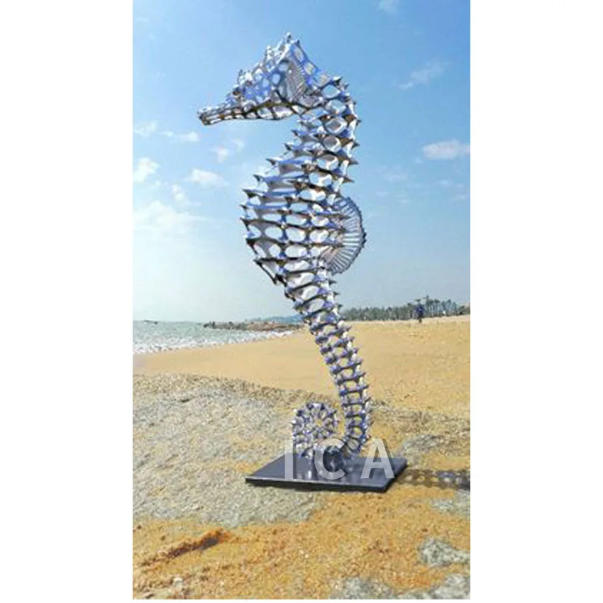 High Polished Silver Stainless Steel Large Metal Dragon Sculpture