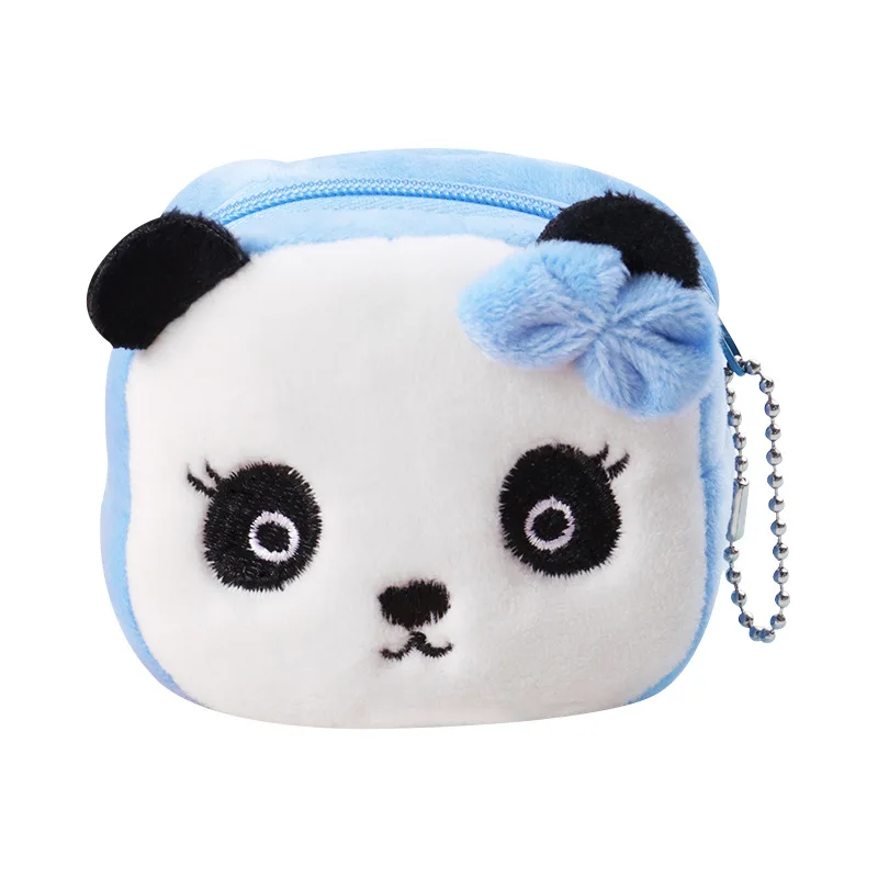 Botu toy fur wallet bag plush coin purse animal cartoon Plush 3D cute coin bag keychain case girls kids students small gifts