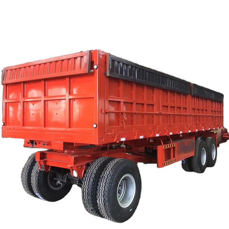 Dump trailer  60 CBM 50T-100 ton  2 or 3 axles side cargo truck trailers for sale