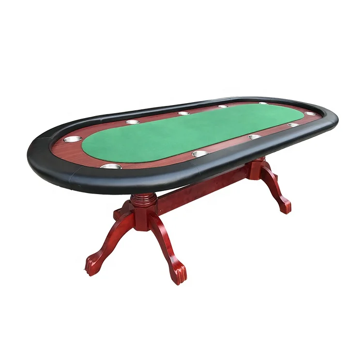 
96inch poker table with real wood legs 