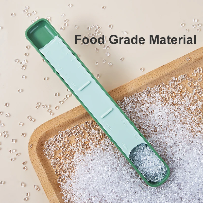 Plastic Adjustable spoon Kitchen baking tools measuring spoon with gram control coffee salt scale spoon